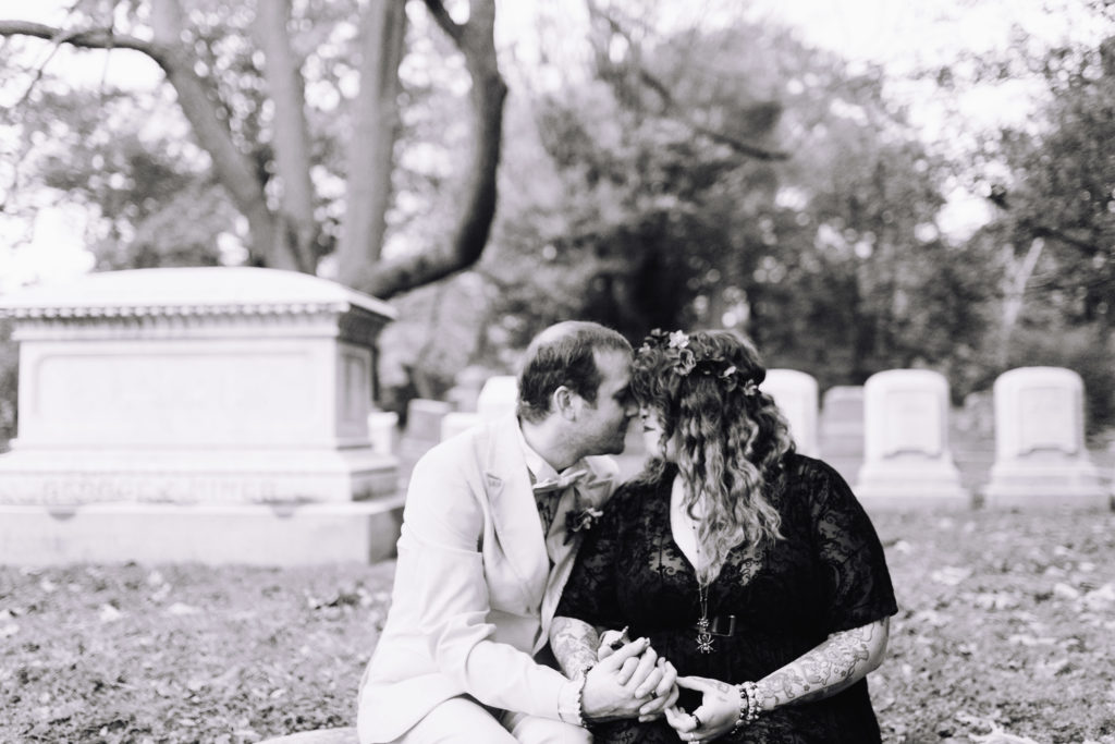 Halloween portraits in a cemetary