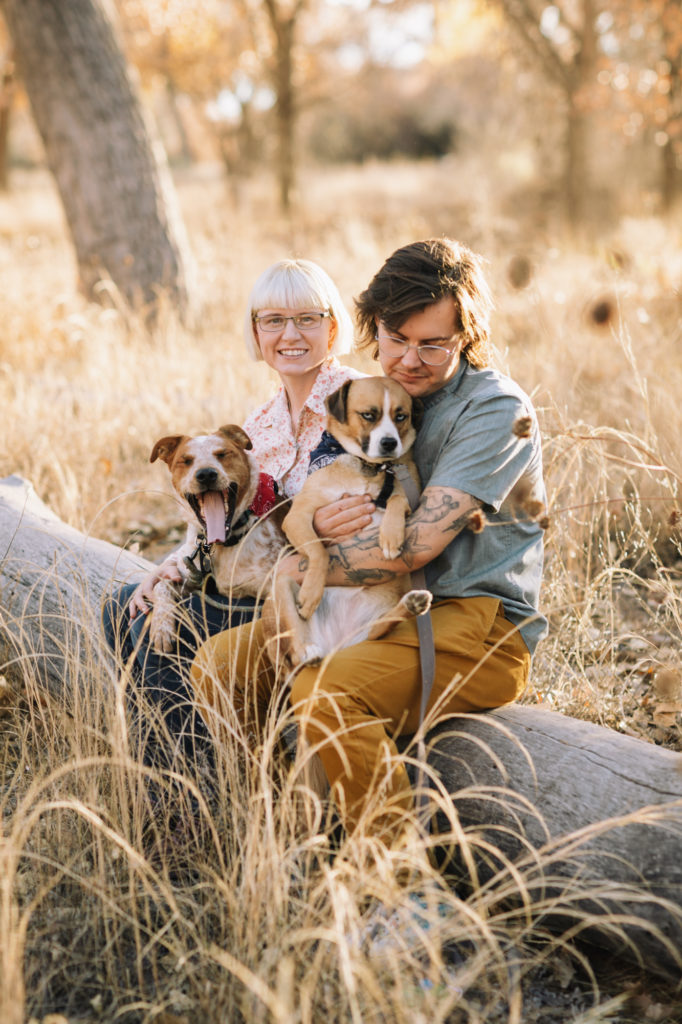 New Mexico Engagement Session With Dogs