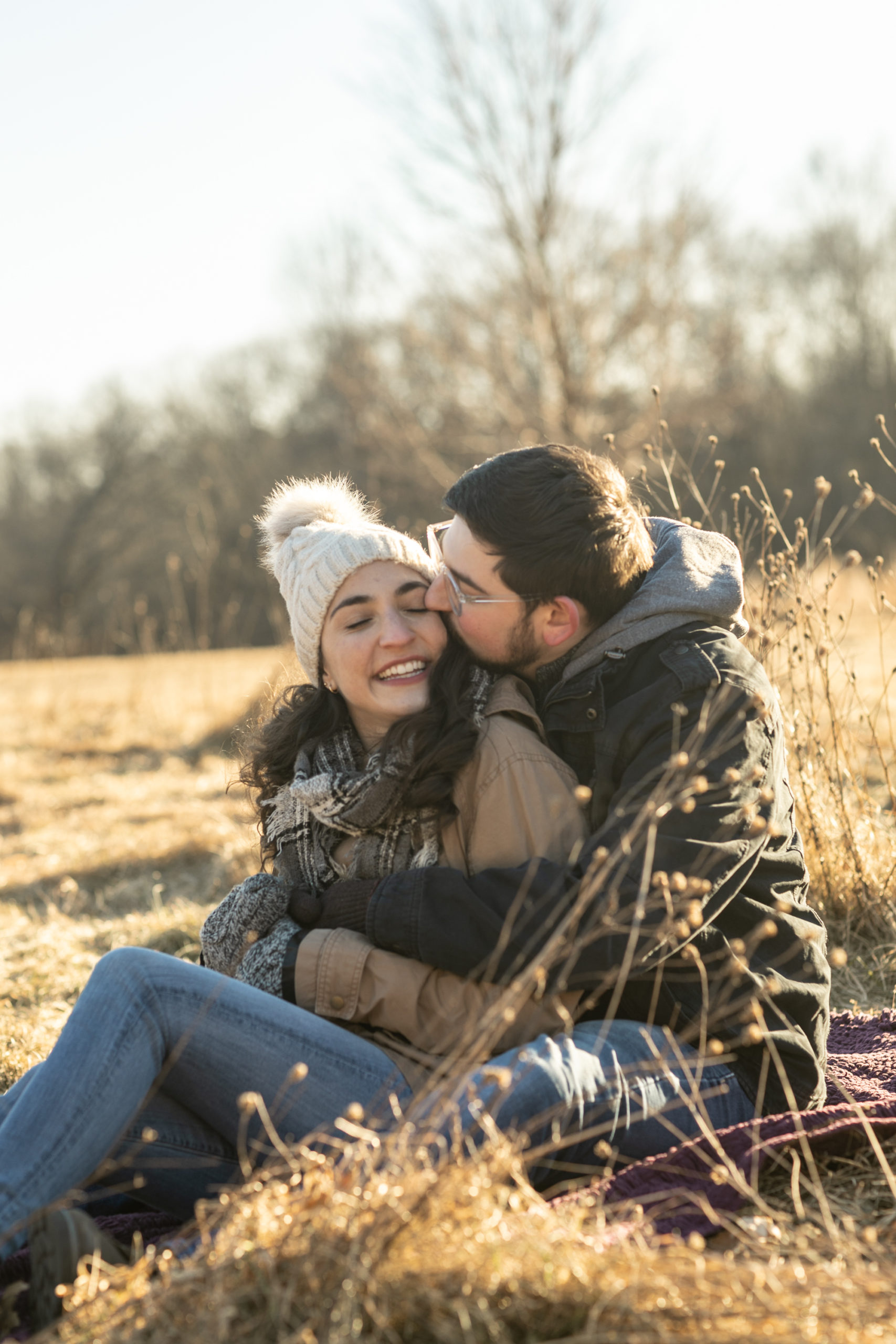 Winter Engagement Session at the Fells Reservation