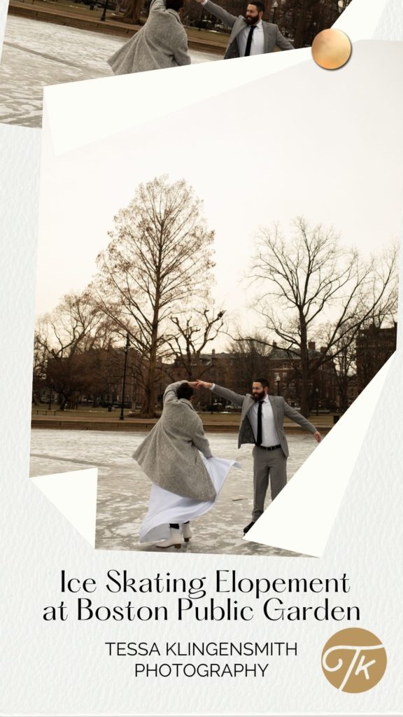 Pin this ice skating styled elopement  on pinterest to save for later!